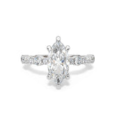 Marquise Solitaire with Rose Cut Diamond Accents by Allure